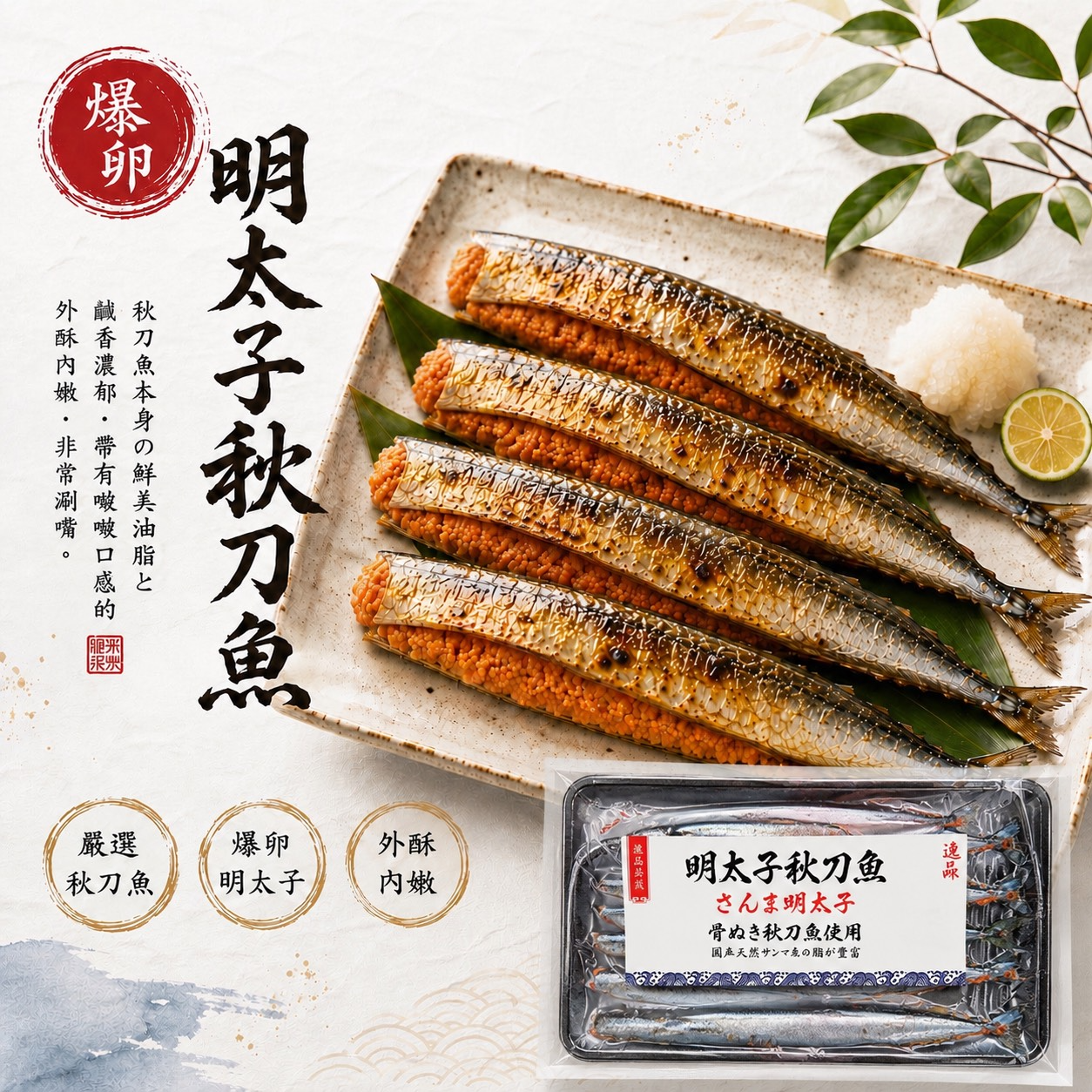 爆卵明太子秋刀魚1
