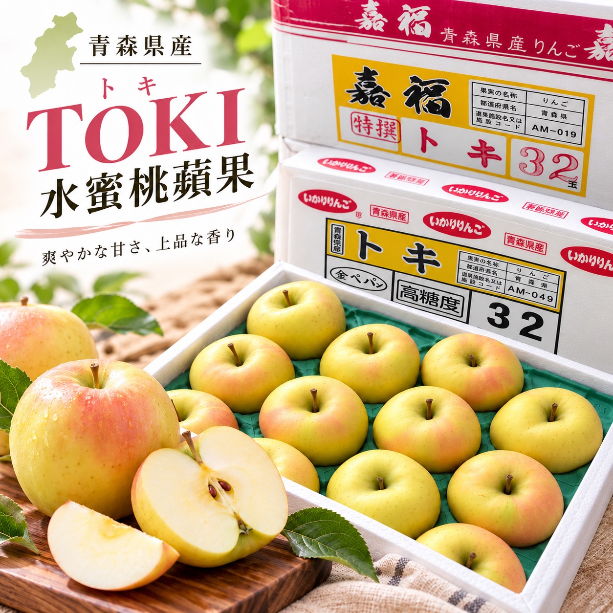 日本青森TOKI水蜜桃蘋果#321
