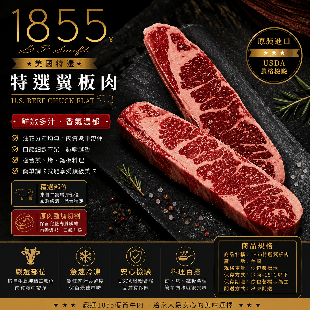1855特選翼板牛排1